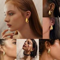 Aretes Domo de Oro Vintage Acero Inoxidable Brillante Estilo Deportivo y al Aire Libre - details 5