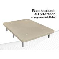 Marco de Cama 3D Extra Resistente Estabilidad de 5 Barras Transversales + 6 Patas Metálicas Roscadas de 25cm Organización de Muebles en Marrón - details 14