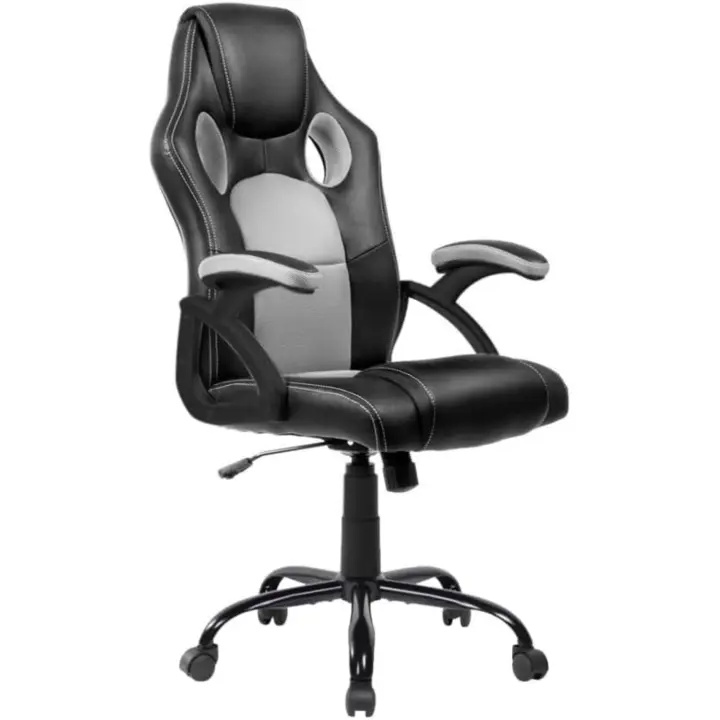 Escritorio, Silla de Oficina, Silla de Ordenador, Silla Giratoria, regulación en Altura, con Respaldo, - 1