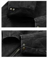 Chaqueta de herramientas de Detroit retro americana chaqueta de béisbol suelta de solapa vieja lavada de marca de moda de primavera y otoño para hombres - details 10