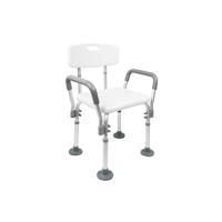 Silla Ducha Personas Mayores con Asas, Taburete Baño Ancianos Regulable, Antideslizante, Blanca, Montaje sin Herramientas - details 7