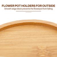 Soporte de madera para plantas, Base para maceta, taburete alto, balcón, suculenta, estante redondo para flores, interior y exterior - details 3