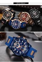 Reloj de cuarzo a la moda para hombre: reloj de pulsera luminoso multifunción resistente al agua para uso diario, de negocios y al aire libre - details 10