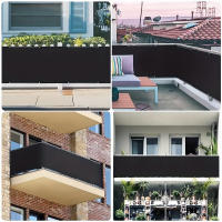 Piorlado Paño de sombra para balcón, 0,9 m x 6 m, negro, protección UV, pantalla de privacidad para exteriores - details 2
