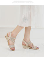 Sandalias de cuña para mujer, nuevas de verano, cómodas, de suela suave, Simia Roman, zapatos de plataforma impermeables, sandalias de una sola tira - details 1
