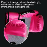 Guantes de boxeo profesionales de Taekwondo, cuero de Pu grueso, una vez moldeado, vejiga interior, transpirables, Sanda Fighting, 1 par - details 5