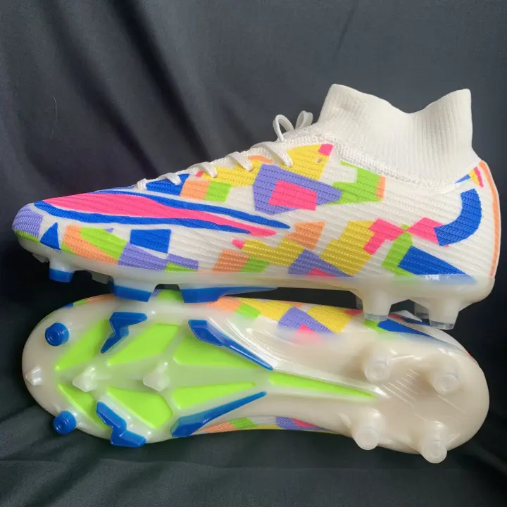 Tacos de fútbol para hombre y mujer, zapatos de fútbol para césped, tacos de fútbol, ​​tobillo alto, botas de fútbol AG FG, zapatillas de entrenamiento - 1