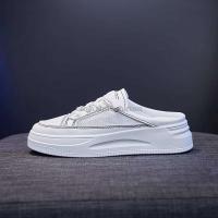 Nuevo 2024 plataforma plana blanca casual sin tacones altos, zapatos deportivos de mujer de bajo precio - details 5