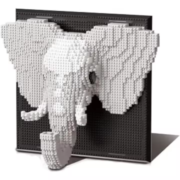 Juego de bloques de construcción de elefante para pared; Un juego de decoración de pared para adultos que aman pasatiempos creativos (1625 piezas), juguetes, regalos para niños y adultos - 1