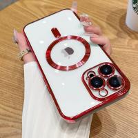 Funda de teléfono de carga inalámbrica magnética chapada de lujo para iPhone 13, 12, 11 Pro Max, funda de TPU suave, Protector de lente, accesorios de teléfono - details 10