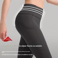 Pantalones de yoga de cintura alta, pantalones de fitness para mujer, pantalones de ejercicio para correr con bolsillos - details 9