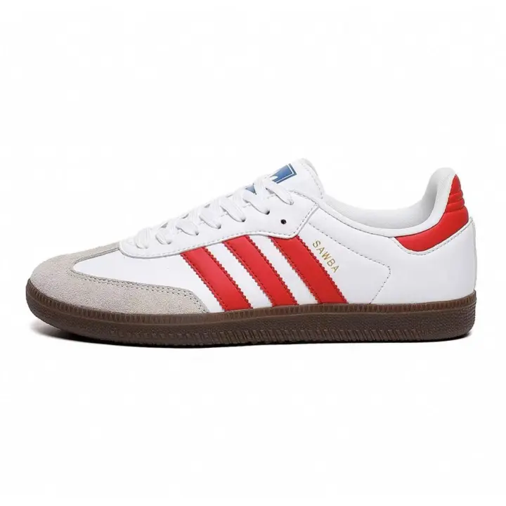 Buroalma Zapatilla samba Sneaker Mujer Zapatillas Dexter de tres rayas de cuero genuino TALLA 36-45 - 1