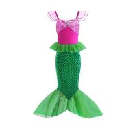 AmyStylish Niñas Princesa Sirena Ariel Cosplay Halloween Fiesta de Cumpleaños Verano Playa Vacaciones Vestido - details 70