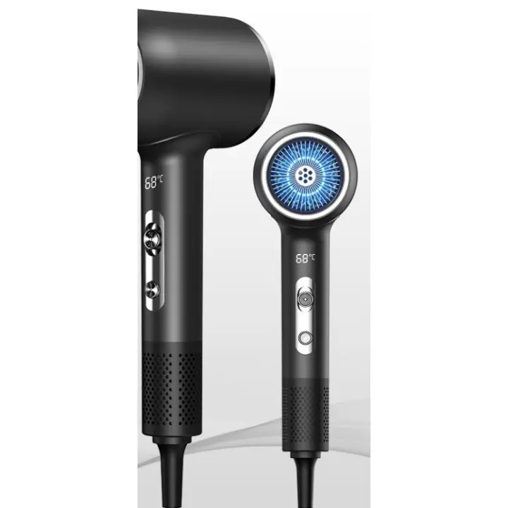 Secador de Cabello de Alta Potencia y Secado Rápido Enchufe EU/UK Luz Roja y Azul - 1