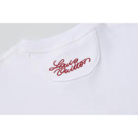 Las mejores camisas casuales básicas de moda de verano, camisetas holgadas de algodón puro para hombres y nuevas camisas de manga corta para parejas con estampados de logotipos en la parte delantera. - details 6