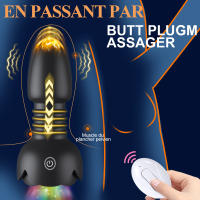 Vibrador Telescópico Enchufe Anal Vibrante con Mando a Distancia Masajeador Prostatea - details 5