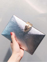 Bolso de mano de boda para mujer, Cartera de noche dorada, monedero de fiesta para novia, bolso de hombro con cierre de hoja de Metal - details 0
