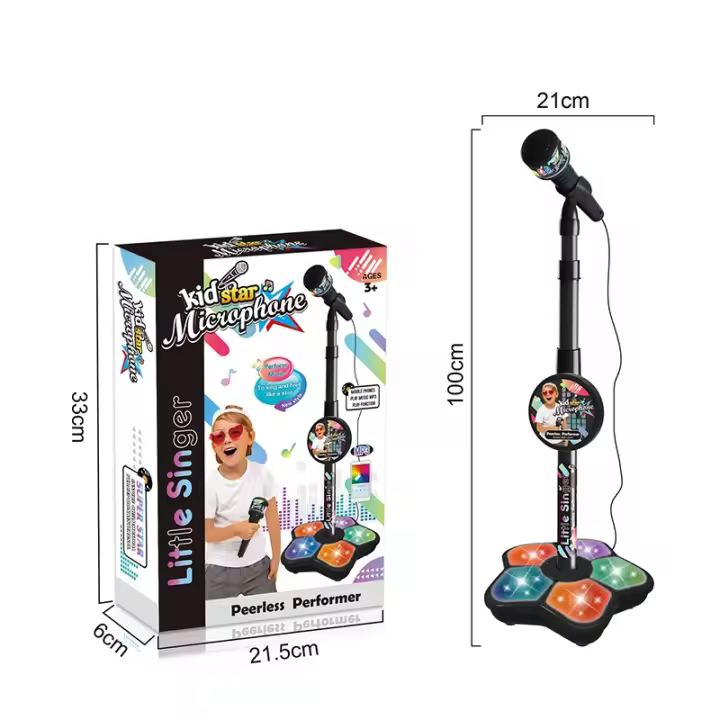 Karaoke con micrófono de pie, máquina de canciones, instrumento musical, juguete educativo y de entrenamiento - 1