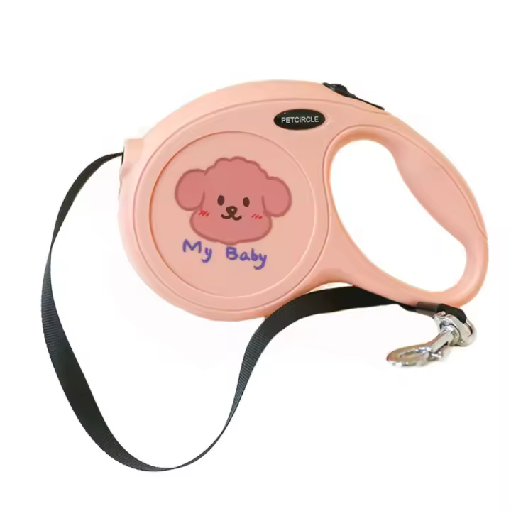 Correa retráctil de nailon para perro Chihuahua, Collar de ruleta para caminar con extensión automática, cuerda de tracción duradera de 5M para exteriores - 1