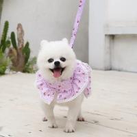 Conjunto de Correa de arnés para Mascotas Ajustable con Encaje Floral Ropa de Perro Linda para Cachorros Accesorios de Arnés para Perros - details 28