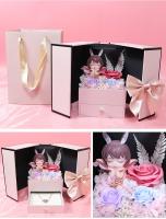 Joyero Rosa eterna de doble apertura, regalo para el día de la madre, cumpleaños y San Valentín, de hija e hijo a mamá - details 4