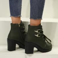 botas de tacón alto para mujer botas martin casuales zapatos - details 2