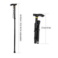 Palo De Montañismo Plegable Para Viajes Y Escalada De Cinco Secciones Telescopio Aleación De Aluminio Deporte Al Aire Libre Y Trekking - details 6