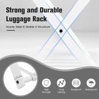 Portaequipajes Plegable Soporte de Metal para Maleta Ahorro de Espacio - details 9