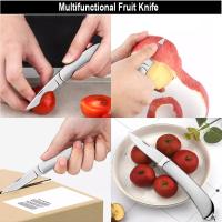 Cuchillo De Frutas Plegable De Acero Inoxidable Para Cocina Accesorios De Cocina Portátil Para Exteriores Cuchillo De Pelar Frutas - details 3