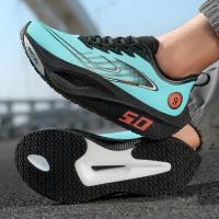 Zapatillas Deportivas para Hombre Planas Antideslizantes con Cojinera, Resistentes al Desgaste, Zapatillas de Correr Suaves en Malla Transpirable - details 1