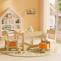 Asientos para Niños Mesa y 2 Sillas con Espacio de Almacenamiento para Juegos de Niños en Edad Preescolar Muebles - details 8