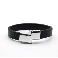 Jiayiqi-pulsera Vintage de cuero genuino para hombre y mujer, brazalete de mano, brazalete Punk, regalo de joyería para pareja - details 5