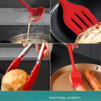 Juego De Cocina De Silicona 10 PCS Herramientas De Cocina Y Hornear Cuchara Espátula Raspador Accesorios De Cocina Ecológicos - details 13