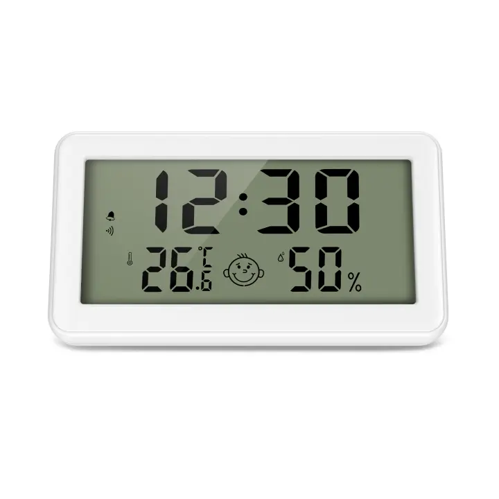 ORIA-termómetro Digital para interiores, higrómetro de 4 pulgadas, Monitor de temperatura y humedad con reloj para invernadero, habitación de bebé - 1