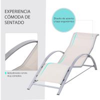 Conjunto de Tumbonas Exteriores de Jardín Dos Piezas con Mesa Auxiliar de Vidrio Templado - details 21