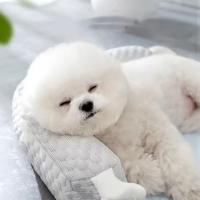 Cama para perro tipo sofá, transpirable, refrescante, antideslizante, suave, lisa, cómoda, extraíble, para verano. - details 7