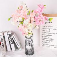 1PC 4 ramas mesa decoración de boda flor falsa flor de cerezo decoración del hogar Artificial Sakura - details 3