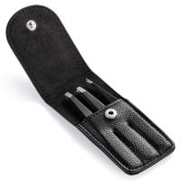 DUcare-Pinzas profesionales para cejas, extensión de pestañas de acero inoxidable, clásicas, inclinadas, 3 pinzas de depilación - details 5