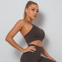 Nessaj-Sujetador deportivo sin costuras a prueba de golpes, top corto sexy de cuello bajo para yoga y fitness - details 10