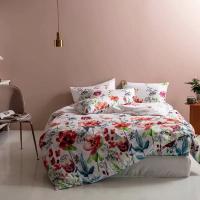 Juego de funda nórdica con flores de acuarela botánica, fundas de edredón de poliéster ligeras Queen, funda de edredón con estampado Floral moderno, ropa de cama - details 5