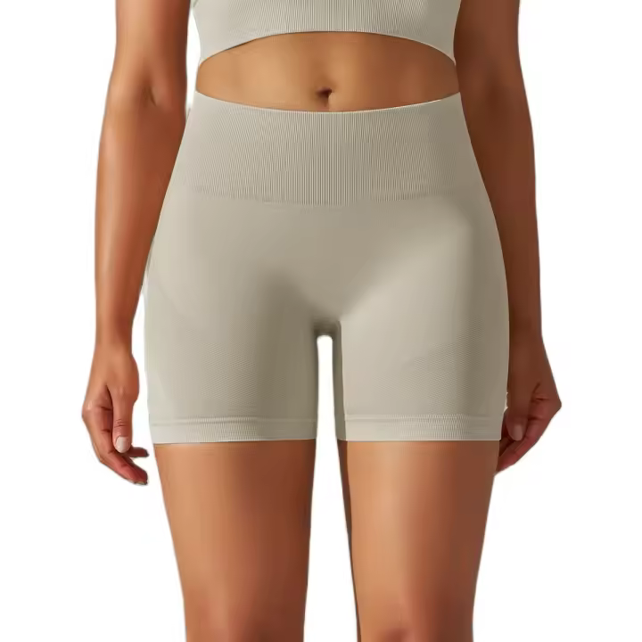 Hamidou-pantalones cortos de Yoga sin costuras para mujer, Shorts de entrenamiento con realce de glúteos, ropa deportiva para gimnasio - 1