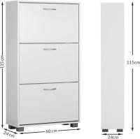 Mueble para 18 Pares Organizador Zapatos 3 Puertas Compacto 115x61x24cm - details 20