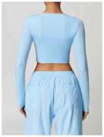 Ropa de Yoga de manga larga de afilado de secado rápido, ajustada, deportiva, ajustada, manga larga, ropa exterior, correr, Fitness, gimnasio, Tops femeninos - details 14