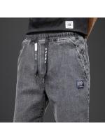 Pantalones Cargo Harem Para Hombre Negro Azul Estilo Callejero Primavera Verano Denim Midweight Cierre Con Cordón Talla Grande Hasta 8XL - details 23