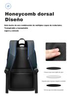 Mochila con forma de carcasa dura para hombre, 16 pulgadas, capacidad expandible, interfaz USB, bloqueo de contraseña antirrobo - details 6