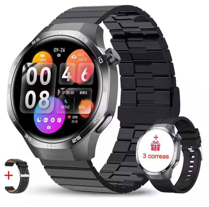 Reloj inteligente GT5 Pro Para Hombre, sistema de detección, deportes avanzados, asistente de salud, larga resistencia, NFC, Nuevo - 1