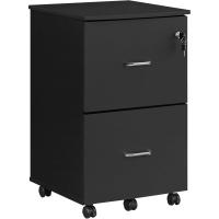 Archivador de 2 Cajones con Cerradura Soporte para Impresora A4 Montaje Necesario Negro LCD27BKV1 - details 0