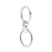 Llavero con textura de hueso de serpiente plateada, pulsera con dijes, colgantes, joyería fina para mujeres y niñas - details 0