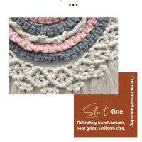 Colgante Bohemio Artesanal de Macramé Tapiz de Pared Tejido a Mano de Algodón Orgánico - details 2