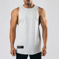 Camiseta de algodón sin mangas para hombre, camiseta sin mangas para gimnasio, culturismo, entrenamiento, Fitness muscular, chaleco que absorbe la humedad, gran oferta, Verano - details 10
